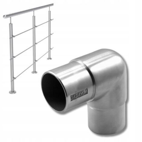 Edelstahlbogen 90° - Für Rohre Ø 42,4 x 2,0 mm - Satinierte Oberfläche - Robust und ästhetisch