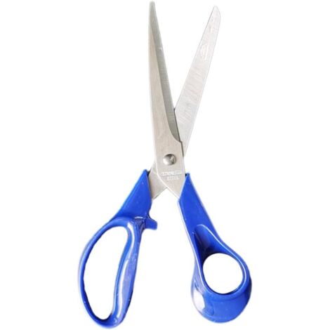 Edelstahlschere, multifunktionales Schneidewerkzeug, Kunststoffgriffe, Schere zum Quilten, Kartenbasteln, Verpackungsschneiden (blau)