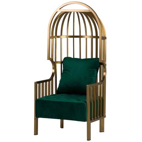 Edelstahlsessel. Samt Charleston 68X68X150 Cm
