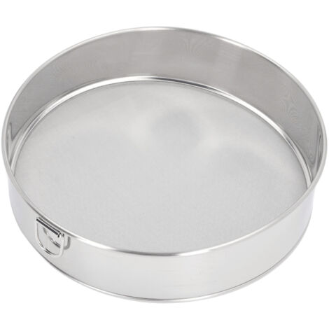Edelstahlsieb, Mehlsieb zum Backen, Entrahmung von Kuchenmehl, Sieben von Zuckerpulver.