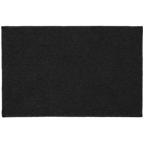 JVL Eden Machine Washable Latex Backed Doormat, 50x80cm, Black