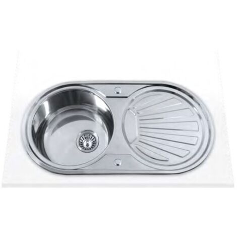 Edesa K2 SE 84 1C1E REVERSIBLE - Fregadero De Cocina Acero 43 Cm 1 Cubeta 1 Escurridor