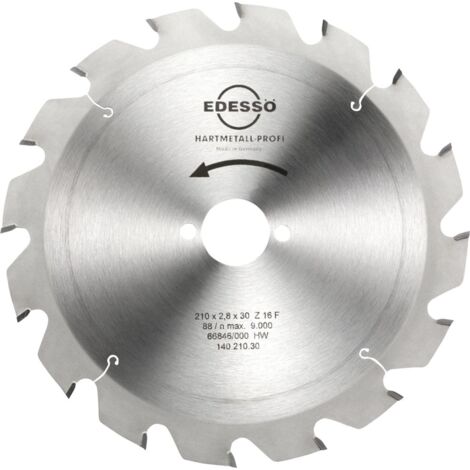 EDESSÖ Handkreissägeblatt Grobzahn, HW 210x2,8/1,8x30 Z=16 F