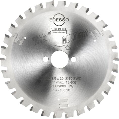 EDESSÖ HW Kreissägeblatt Akku 136 x 1,8 x 20 mm Z30 SWZ