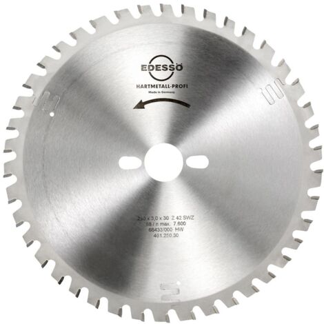 EDESSÖ HW Kreissägeblatt Präzision 250 x 3,0 x 30 mm Z42 SWZ