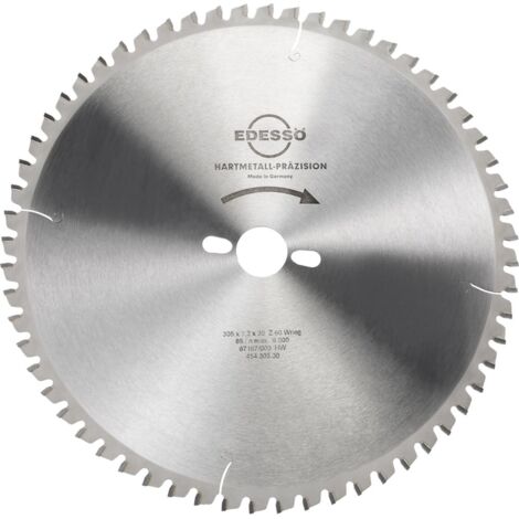 EDESSÖ HW Kreissägeblatt Präzision 305 x 3,2 x 30 mm Z60 W-neg.