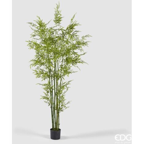 EDG BAMBOO ARTIFICIALE CON VASO H210CM VERDE, CASA, ACCESSORI DECORATIVI, FIORI ARTIFICIALI