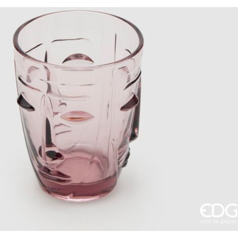 EDG - Bicchiere Faccia Rosa H 10 D 8