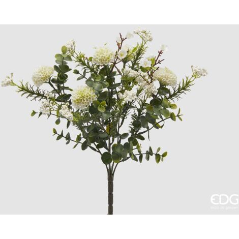EDG Bouquet 5 Rami Dalia Con Bocciolo Bianco