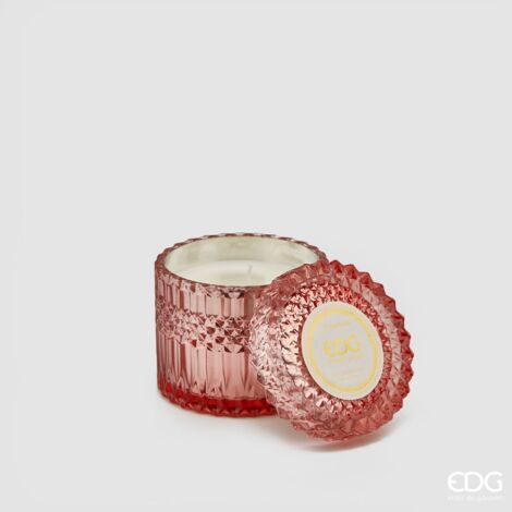 EDG Candela Crystal Con Vaso Maroccan Rose H10,5