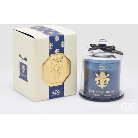 EDG Candela Goldlily Con Cupola Oak Wood & Currant H 15 cm