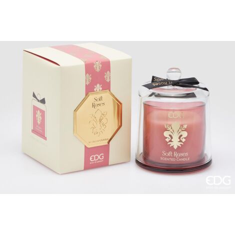 EDG Candela Goldlily Con Cupola Soft Roses H 15 cm