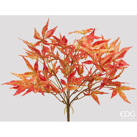 EDG CESPUGLIO ACERO GIAPPONESE OLIS H24CM ROSSO ARANCIONE, CASA, ACCESSORI DECORATIVI, FIORI ARTIFICIALI