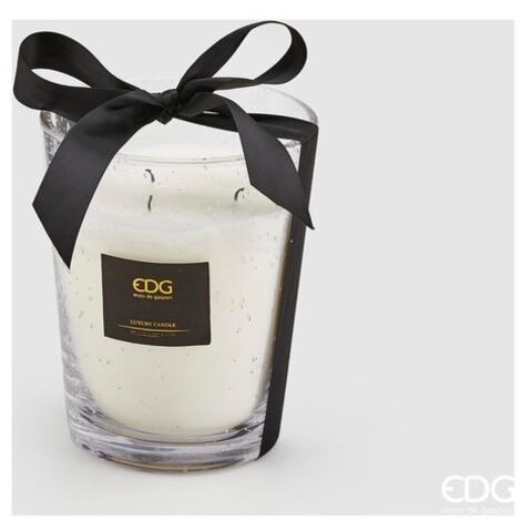 EDG Enzo De Gasperi Candela con Bolle H 16 Cm D 13 Cm Vetro Cotton