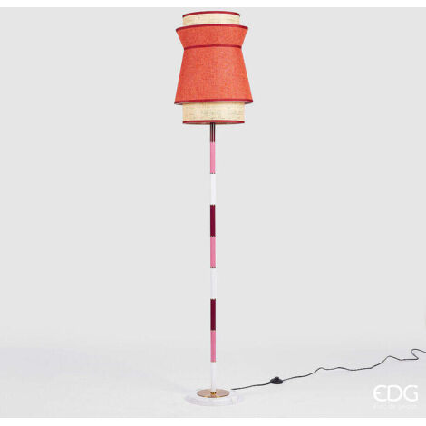 EDG Enzo De Gasperi Lampada da Terra Yoroi H 188 Cm D 35 Cm IP 20 E27 Red Mix