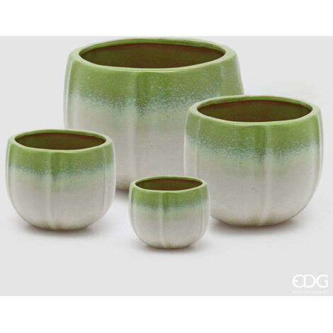 EDG Enzo De Gasperi Set 4 Vasi Atlas Spicchi Ciotola Mix Verde