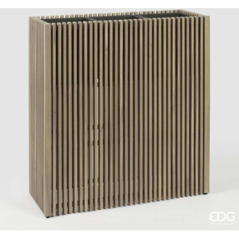 EDG Enzo De Gasperi Vaso Listelli Rettangolare Grey Acacia 90 cm