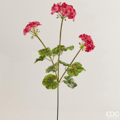 EDG GERANIO RAMO ARTIFICIALE H70CM BEAUTY, CASA, ACCESSORI DECORATIVI, FIORI ARTIFICIALI