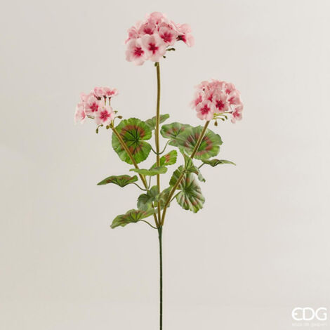 EDG GERANIO RAMO ARTIFICIALE H70CM PALE PINK ROSA, CASA, ACCESSORI DECORATIVI, FIORI ARTIFICIALI