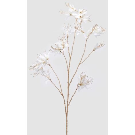 EDG PIANTA ARTIFICIALE RAMO NERINA ORO E BIANCO ARREDO INTERNI HOME DECOR