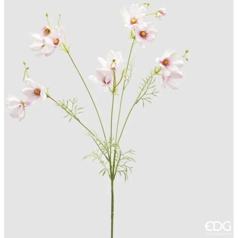 EDG RAMO DI COSMOS CON FOGLIE E BOCCIOLI ARTIFICIALE H90CM ROSA, CASA, ACCESSORI DECORATIVI, FIORI ARTIFICIALI