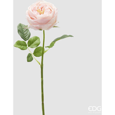 EDG RAMO DI ROSA ELIDE CON FOGLIE H45CM ROSA, CASA, ACCESSORI DECORATIVI, FIORI ARTIFICIALI