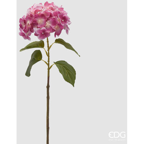 EDG Ramo Ortensia Fucsia Con Foglie H 70