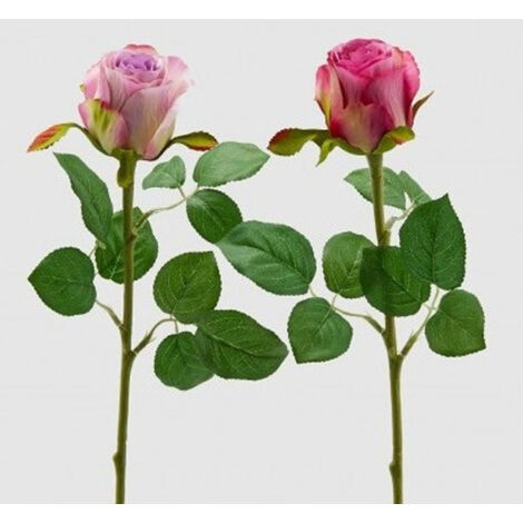 EDG ROSA BOCCIOLI ARTIFICIALE H51CM MALVA ASSORTITO, CASA, ACCESSORI DECORATIVI, FIORI ARTIFICIALI