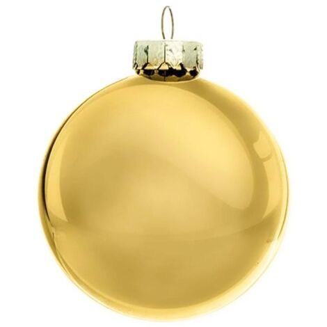 EDG Set 4 Pezzi Palla Di Natale In Vetro Oro 10 Cm