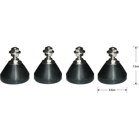 EDG – Support de pompe à chaleur piscine – Lot de 4 pieds en inox 304 – Dimensions 6,6 x 7,5 cm pour installation stable et durable