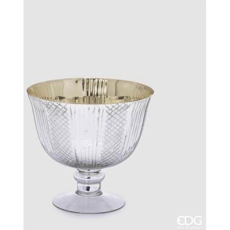 EDG Vaso Antico Coppa Zigrinata H 15 x D 18 cm