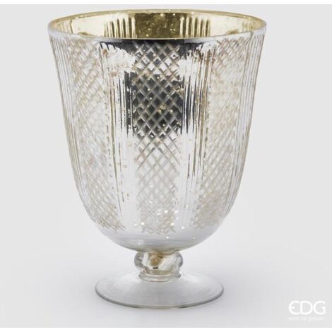 EDG Vaso Antico Coppa Zigrinata H 26 x D 20 cm