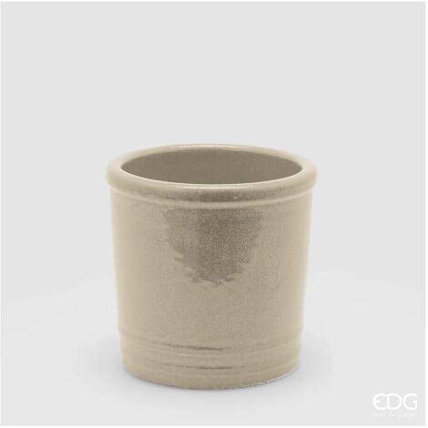EDG, VASO GLAZE CILINDRO IN CERAMICA, VASI FIORIERE