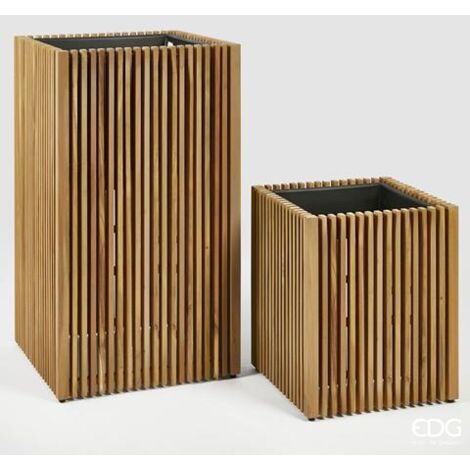 EDG Vaso Listelli Quadrato Brown D 50 cm