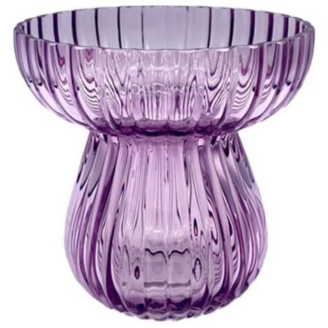 EDG Vaso Righe Biforma Viola H 11 cm