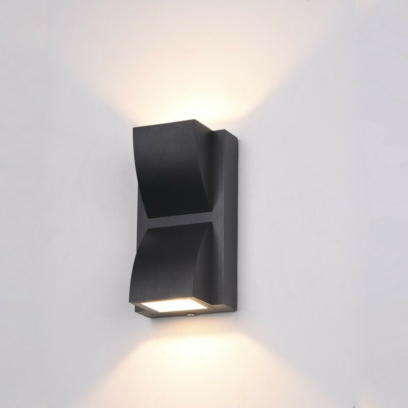 Italux Edgar - Modern LED Outdoor Wall Lamp Black, Warm White 3000K 120lm, IP54