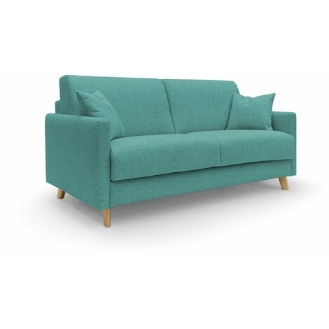 Edgar Divano letto matrimoniale in tessuto felis impermeabile T03 180 cm (mat. 140x197) verde acqua