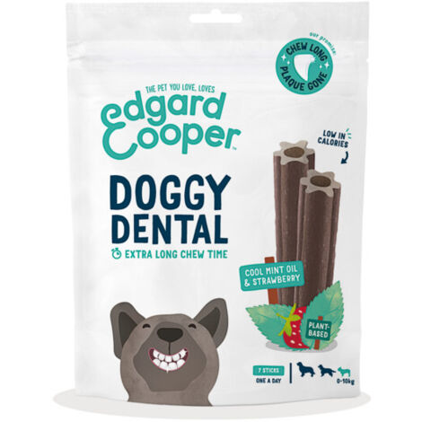 EDGARD & COOPER DOGGY DENTAL - MENTA E FRAGOLA - PICCOLO - 7 B TONNETS ITDOGDENTALMINTSTRAWBERRYS