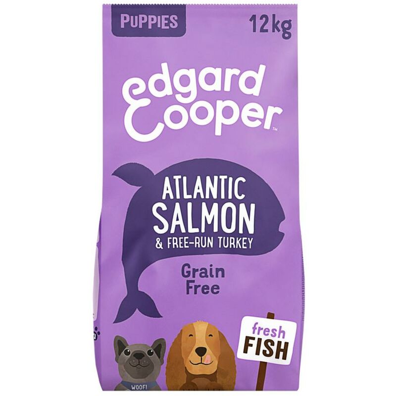 

grain-free Puppy Salmón y Pavo fresco para cachorros 7kg - Edgard&cooper