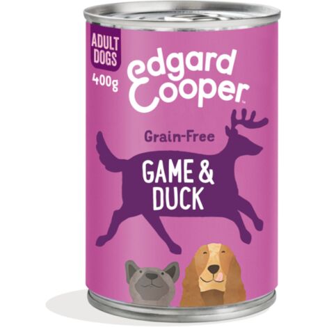 EDGARD COOPER LATA PERRO ADULTO PATO Y CAZA 400 GRAMOS