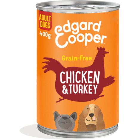 EDGARD COOPER LATA PERRO ADULTO POLLO Y PAVO 400 GRAMOS