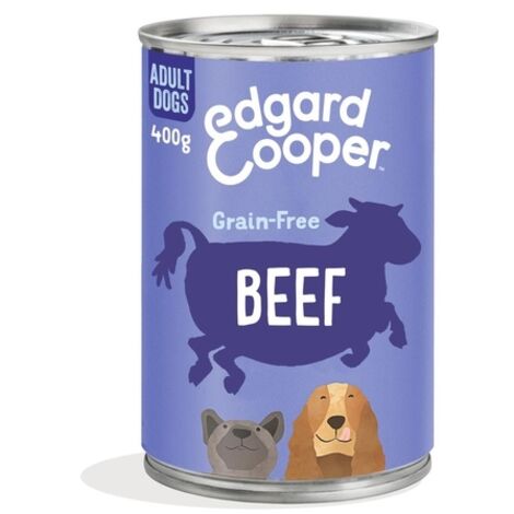 EDGARD COOPER LATA PERRO ADULTO TERNERA Y REMOLACHA 400 GRAMOS