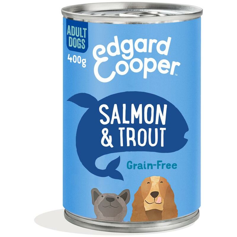 

Edgard & Cooper grain-free Adult Salmón y Trucha frescos Comida húmeda para Perro 400gr