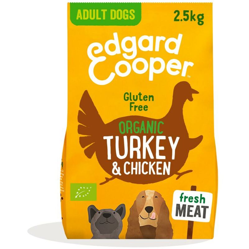 

Edgard & Cooper grain-free Adult Bio Pavo y Pollo ecológicos frescos pienso para perros adultos ecológico y sin gluten 700g