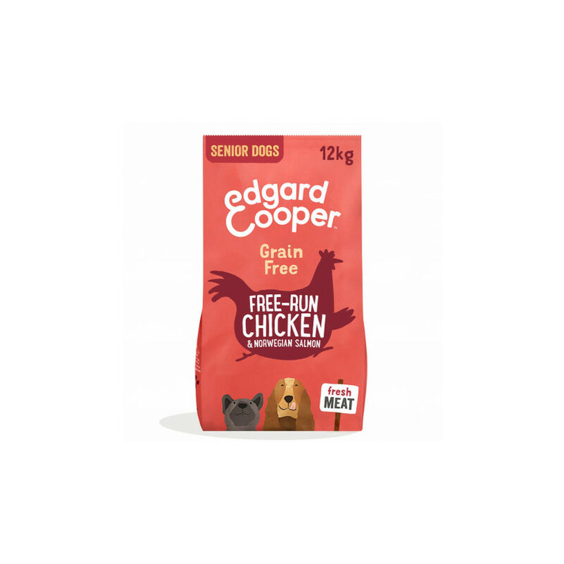 

pienso sin cereales con pollo y salmón frescos para perros senior Saco de 2.5 Kg - Edgard&cooper