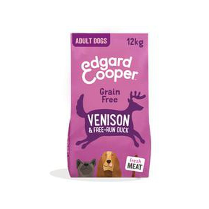 

Edgard & Cooper grain-free Adult Carne de venado y pato pienso para perros adultos hipoalergénico y sin cereales 12kg