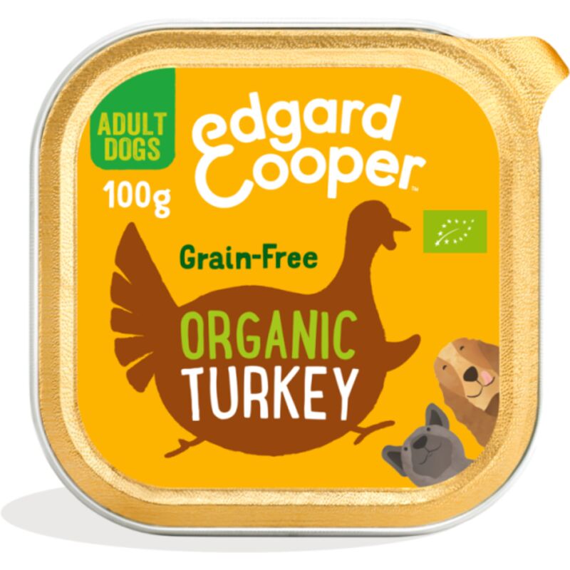 

Edgard & Cooper grain-free Adult Bio Pavo Pavo ecológico fresco comida húmeda para perros ecológica y sin cereales Tarrina para Perro - 150g