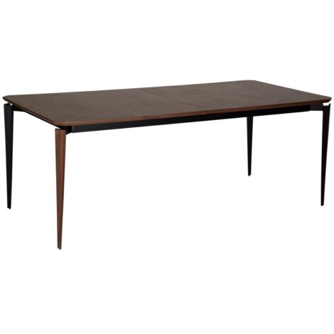 Edge Esstisch mit Auszug 100x200/300 cm inkl. 2 Platten Furnier Walnuss.