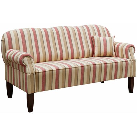 EDINBURGH Divano - stoffa a righe / multicolore 188x78x97