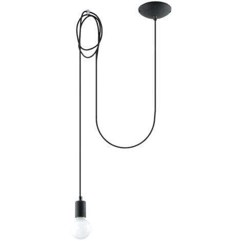 Sollux EDISON - 1 Light Ceiling Pendant Black, E27